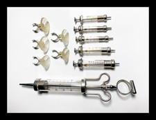 Antike Glasspritzen, 6 Stück