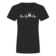 Herzschlag Stapler Damen T-Shirt - Ekg Fahrer Lagerist LKW Gabelstapler