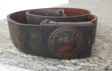 Koppelriemen + Koppelschloss entnazifiziert gestempelt Wehrmacht Gott mit uns