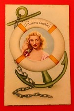 ✔️ Original AK Alte Romantische Vintage Karte. Fotochromie, 1940-1960