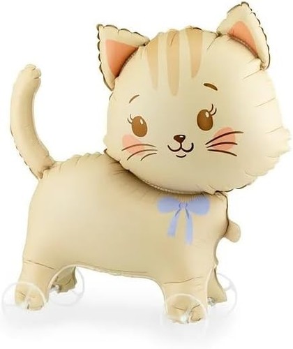 Folienballon katze auf rollen - katze,
