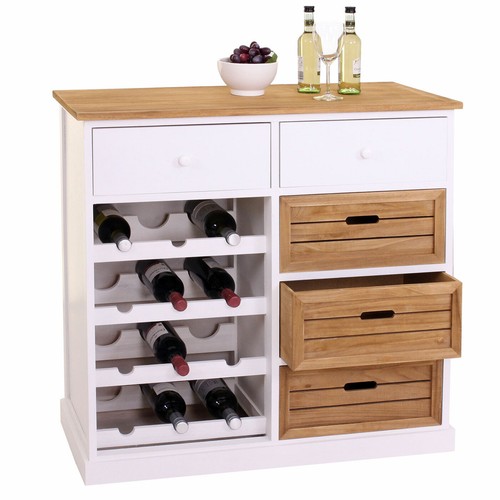Weinregal hwc b96 kommode - weinregal,