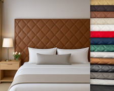5M Kopfteil Bettrückwand aus gesteppter Kunstleder Polsterung gesteppt Dekorativ