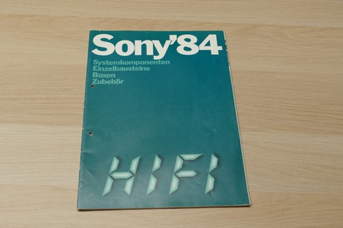 Sony 1984 vintage katalog - 1984,