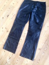 Edle Echtleder Damen Lederhose Gr. 40 / 42 Lammleder schwarz