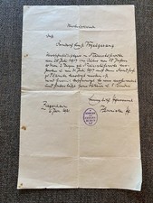 Beglaubigte Sterbebescheinigung 1921 Ziegenhain Sachsen