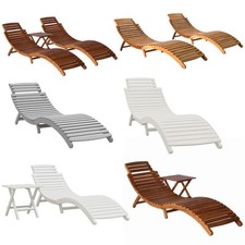 Akazie Massiv Sonnenliege mit