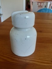 keramik Isolator Strom Leitung alt antik top nostalgie deko  10 cm hoch rund