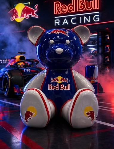 Red bull limitierter teddy - red, bull,