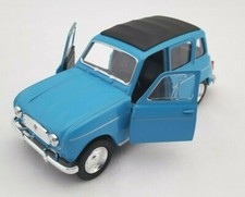 BLITZ VERSAND Renault 4 ( R4 ; 4L ) blau blue Welly Modell Auto 1:34 NEU OVP BOX
