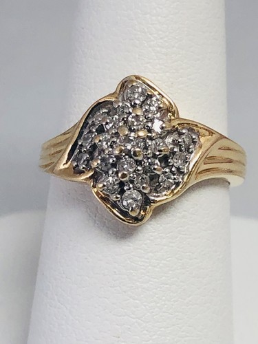 Cluster ring damen - 14, karat