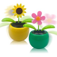 Sonnenblumen Wackelfigur für Auto und Haus - 2 Stück, Pflegeleicht