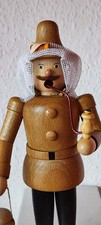 Imker Räuchermännchen mit Beute und Schleier ca 22 cm aus dem Erzgebirge