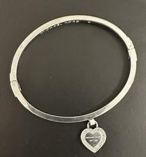 Michael Kors Armband mit Herzanhaenger Edelstahl Silber Und Strass Neupreis 90€