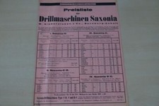 201479) Saxonia - Drillmaschine Preisliste - Prospekt 03/1938