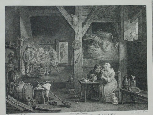 Raucher kupferstich aus - raucher,