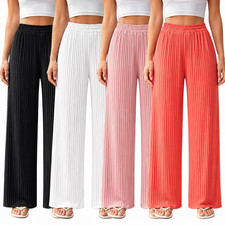 Plissee wide leg palazzo - wide,
