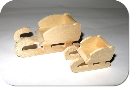 Miniatur schlitten mit lehne - miniatur,