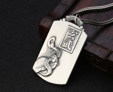 I07 Anhänger Feng Shui Wundertier Schwarze Schildkröte Feinsilber Silber 999