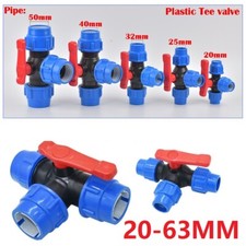 3 Wege Kugelhahn PE Drei Wege Ventil Kunststoff Ball Valve 20/25/32/40/50/63mm