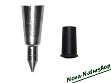 Bergstockspitze mit Gummipuffer , Stockspitze mit Hülse , Spitzzwinge