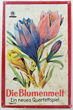 altes Quartettspiel "Die Blumenwelt" von Hausser 598/10 (komplett)