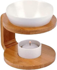 Duftlampe Rund Aus Bambus/