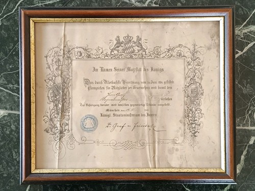 Original urkunde ehrenzeichen - urkunde,