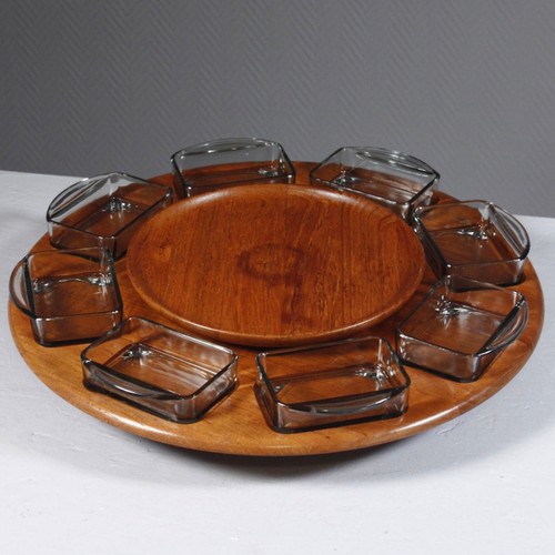 Serviertablett aus teakholz - aus,
