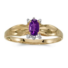 Ring 10 Karat Gelbgold ovaler