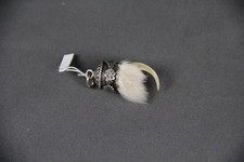 Charivari Anhänger Kralle Schneehuhn Silberfassung Jagd Tracht Trachtenschmuck