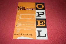 Betriebsanleitung Bedienungsanleitung Opel Blitz 1.9 Ausgabe November 1965