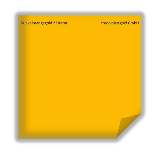 Dunkelorangegold blattgold - dunkelorangegold, 22