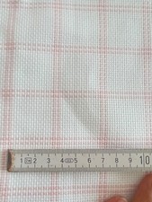 Zweigart Zählstoff Stickstoff f. Hardanger Kreuzstich weiß rosa 1,8 m