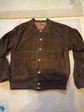 Männer Jacke  aus feinstem  Leder Gr. 50, braun 