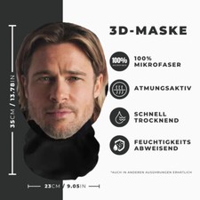 Realistische  3D-Druck Vollgesichtsmaske – Atmungsaktiv, Witz