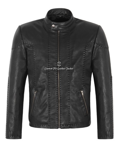 Herren lederjacke schwarz - herren,