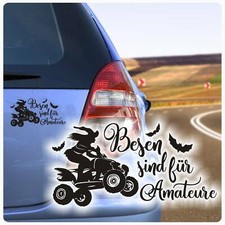 Auto Aufkleber Hexen Quad Besen sind für Amateure Fledermaus Sticker A680S