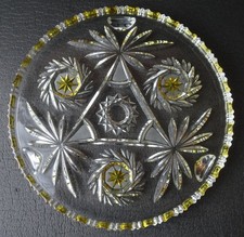 Kuchenteller Tortenplatte Dekor Komet Walther Glas DDR