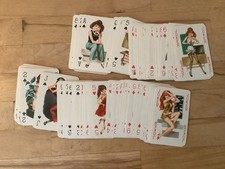 Vintage Rommé PIN UP Girls Erotik hübsche Frauen 110 Karten 50Jahre Kartenspiel