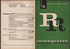 BERLIN, Prospekt 1965, VEB Stern-Radio Berlin Reiseempfänger stern 111