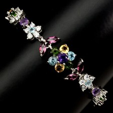 Rhodolit Citrin Blautopas