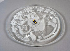 Walther Glas Teller Kuchenteller Kuchenplatte Weihnachtsteller Vintage