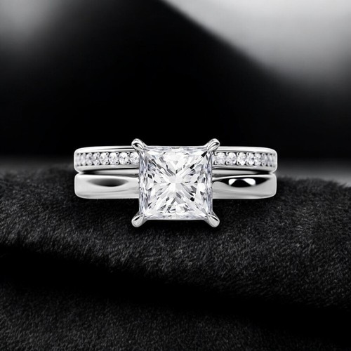 14k weißgold diamant ring set - ring,