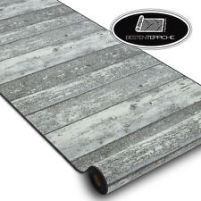 Modernen preiswert Antirutsch Läufer WOOD Holz, Tafel grau 57-133 cm dauerhaft