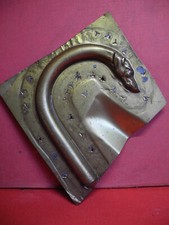 Spazierstock Griff  Stanzplatte Form antik Flanierstock, Gehstock,Metall 1920