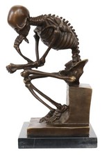 Bronze skelett denker - skelett, mann