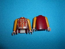 Playmobil Ritter Zwerg 2 x Oberkörper mit Arme dunkelgelb Inlet Set top
