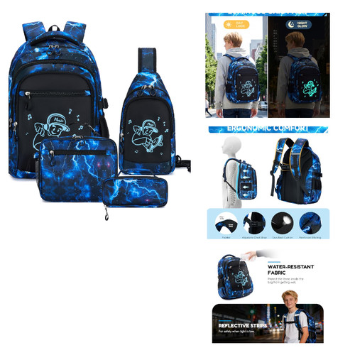 Schulrucksack jungen blau - schulrucksack,