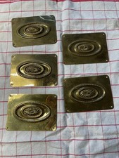 Konvolut  antike Messing Platte  Zierteile Antikbeschlag Zierelement 11 x 8 cm